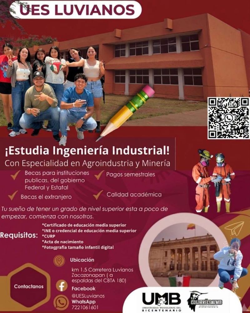 La Universidad Mexiquense del Bicentenario, te invita a estudiar la Ingeniería Industrial