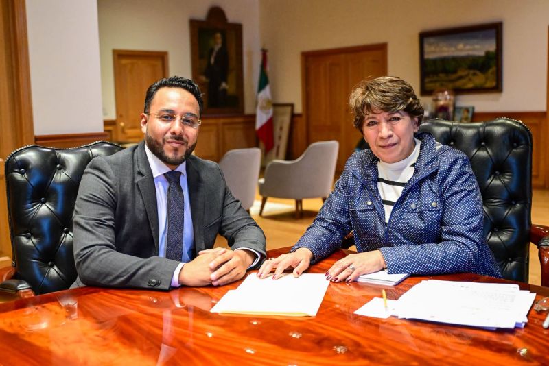 Edder gestiona ante la Gobernadora del Estado de México, Delfina Gómez Álvarez